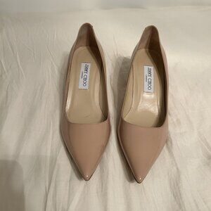 Jimmy Choo Powder Pink Patent Leather Pointed Toe Pumps